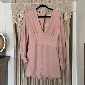 Pink and silver romper